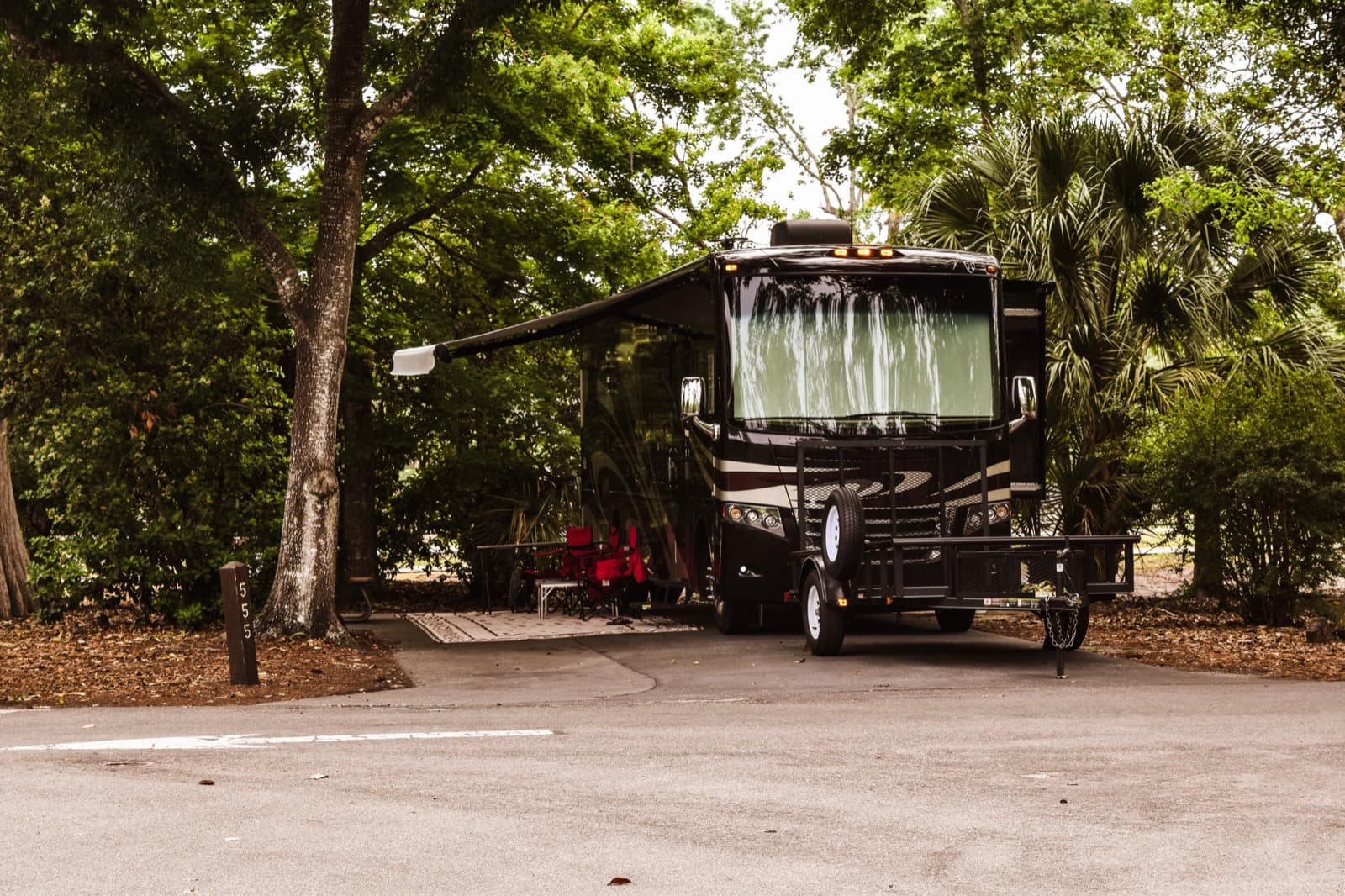 Campground and RV park grounds