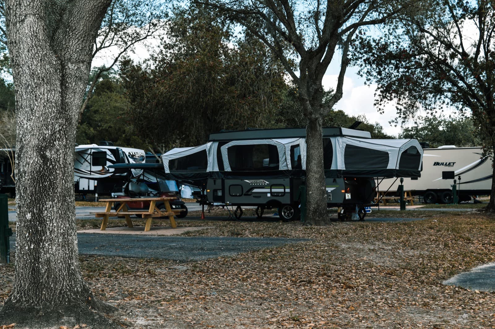 Campground and RV park grounds